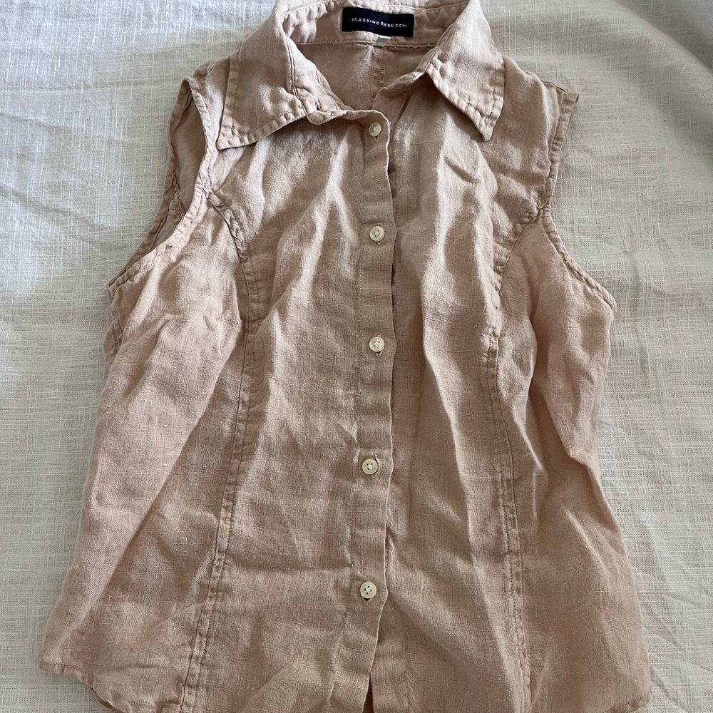 Massimo Rebecchi Sleeveless Button-Up Blouse Size XS